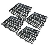 Estrado Modular Plástico Kit com 04 Peças 25 cm x 25 cm Preto