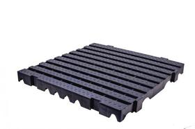 Estrado Palete Modular Plástico 50 cm x 50 cm x 4,5 cm de altura Preto