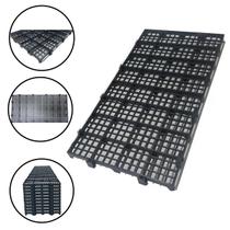 Estrado Piso Pallet Plástico Resistente 25x50 Paletes Preto Trioplast