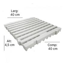 Estrado Piso Plástico Resistente 40x40 Branco