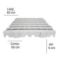 Estrado Piso Plástico Resistente 50x50 Branco