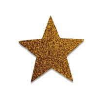 Estrela 3cm EVA glitter dourada - 05und - Mariáh Farias