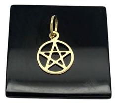 Estrela 5 Pontas Pentagrama Pingente Em Ouro 18k 1.5cm Estrela 5 Pontas Pentagrama Pingente Em Ouro 18k 1.5cm