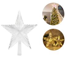 Estrela Acrílica De Natal Estrela De Led Enfeite Decorativo Estrela De Natal Pisca - 14cm - JK