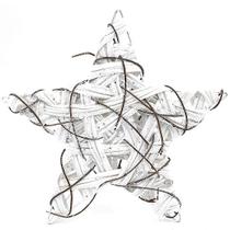 Estrela Aramada Abaulada Branca 25x06cm Ca3974