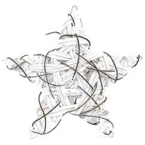 Estrela Aramada Plana Branca 25x02cm Ca3973