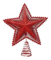 Estrela Brilhante Glitter Ponteira Árvore De Natal 20 Cm
