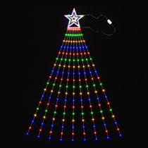 Estrela Cachoeira 209 Leds 9 Fios 2m Bivolt Luz Fada Natal Pisca Pisca