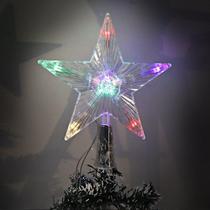 Estrela Colorida Com LED para Natal Árvore Brilhante Estrela Colorida Com LED para Natal Árvore Brilhante
