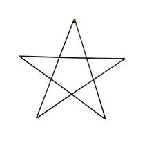 Estrela de 5 Pontas - PENTAGRAMA 45CM DE FERRO Estrela de 5 Pontas - PENTAGRAMA 45CM DE FERRO