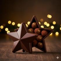 Estrela de Chocolate - Forma Porta Drageas com 2 Cavidades - Edição Limitada Estrela de Chocolate - Forma Porta Drageas com 2 Cavidades - Edição Limitada