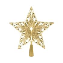 Estrela De Natal LED Brilhante De 15cm, Topper Transparente Em Forma De Estrela De Cinco Pontas,