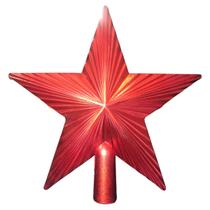 Estrela De Natal Ponteira 20cm Brilho Intenso Topo De Árvore Leve