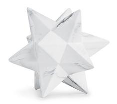 Estrela Decorativa Branca Mármore em Cerâmica 9859 Mart Estrela Decorativa Branca Mármore em Cerâmica 9859 Mart