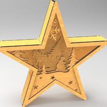 Estrela Decorativa de Natal em 3d Corte à Laser em MDF - Neusa Artesanato