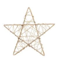 Estrela Decorativa De Rattan Vazada C/20cm Unidade - Cromus