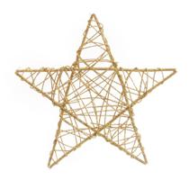 Estrela Decorativa De Rattan Vazada Com 30cm Unidade