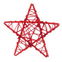 Estrela Decorativa Vermelha 15Cm - Cromus