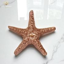 Estrela do Mar Rosê Gold Decorativa Inspiração Boho Praia Verão 15 Cm Envio Rápido AVB DECOR