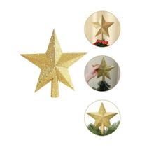 Estrela Dourada Enfeite de Arvore de Natal Ponteira Topo de Arvore Decoração Ornamento Festa Evento - Casaipiranga