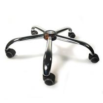 Estrela em Aço Cromado Resistente Para Cadeira com Rodizios Silicone Manutenção de Cadeira