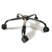 Estrela em Aço Cromado Resistente Para Cadeira com Rodizios Silicone Premium Manutenção