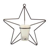 Estrela M 23 cm Porta Vela Branca Arandela Decorativa Parede Estrela M 23 cm Porta Vela Branca Arandela Decorativa Parede
