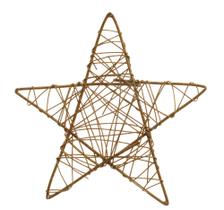 Estrela Natal De Rattan Glitter Ouro 35x35x5 1212019 - Cromus