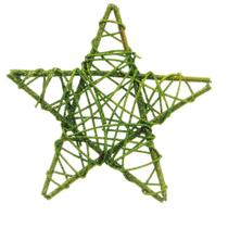 Estrela Natal De Rattan Glitter Verde 15x15x1 1212048 - Cromus