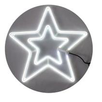 Estrela Neon Grande Natal 60 Cm 8 Funções 110v Ou 22 enfeite Porta Natalino