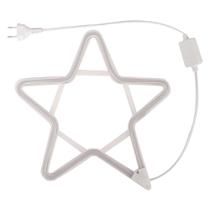 Estrela Neon Led Branco Frio Enfeite De Natal Pendente