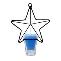 Estrela P 16 cm Parede Porta Vela Azul Arandela Decorativa - Velitas (r)