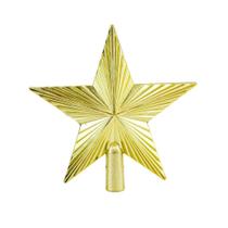 Estrela Ponta Arvore Natalino Dourado Metalizado Decorativo - Zein Importação e Comercio