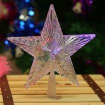Estrela Ponteira 10 Leds 15 cm Enfeite Árvore De Natal 110 V