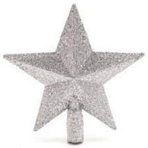 Estrela Ponteira com Glitter - Enfeite Natalino - Árvore de Natal 15cm/20cm
