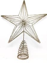 Estrela Ponteira Luxo Aramado Metal Vado 3D Grande 36Cm - Yangzi