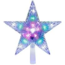 Estrela Ponteira para Árvore de Natal Colorida LED Colorido Pisca Pisca Luz Decoração Enfeite Natalino Papai Noel - Wincy Natal