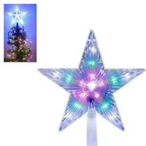 Estrela Ponteira para Árvore de Natal Colorida LED Colorido Pisca Pisca - Wincy Natal