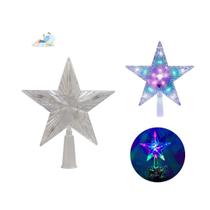 Estrela Ponteira para Árvore de Natal Colorida LED Colorido Pisca Pisca-Wincy Natal