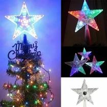 Estrela Ponteira para Árvore de Natal Led Colorida 127v