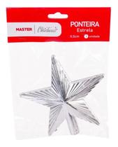 Estrela Ponteira Para Árvore De Natal Metalizado 11,5 Cm - Rio Master
