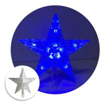 Estrela Ponteira Pisca Led Enfeite Topo Árvore De Natal 24cm