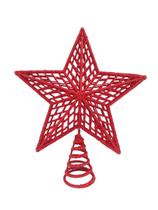 Estrela Ponteira Vazada Várias Cores Com Glitter Para Árvore De Natal