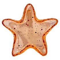 Estrela Porta Objetos Pendurar Resina Cristal Laranja 13cm Estrela Porta Objetos Pendurar Resina Cristal Laranja 13cm