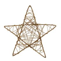 Estrela Rattan Decoração Natal 35Cm Dourado - Cromus