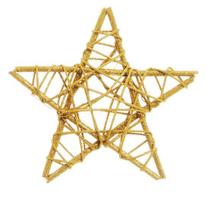 Estrela Rattan Ouro 15cm - Cromus