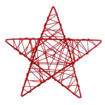 Estrela Rattan Vermelho 30cm - 1 Un - Cromus