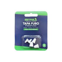 Estrela tapa furo parafuso pvc com 05 peças branco