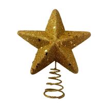 Estrela topo arvore 20cm dourado - GRILLO