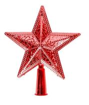 Estrela Vazada Ponteira Para Árvore De Natal Metalizado 15cm
